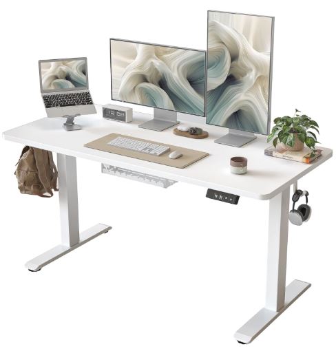 bexevue height adjustable desk with cable management