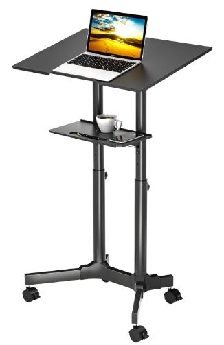 bontec adjustable standing desk with wheels