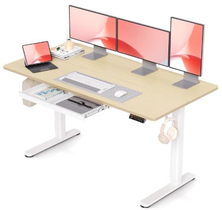 claiks standing desk with storage