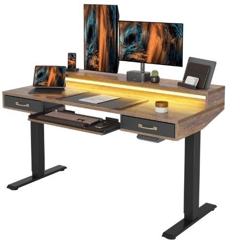 fezibo electric drawers standing desk