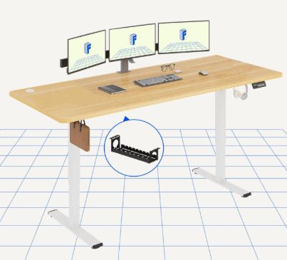 flexispot qs1 adjustable standing desk for 3 monitors