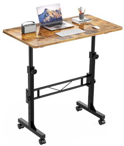 home yyh adjustable standing desk with wheels