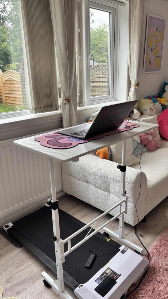 view of our own purchase testing home yyh adjustable standing desk with wheels our unboxing package arrival several weeks to months