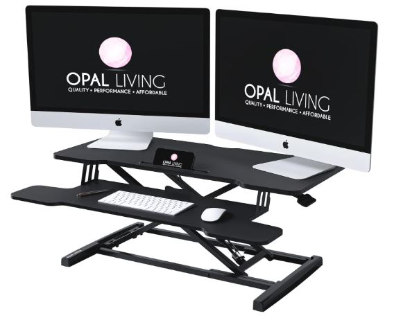 opal standing desk converter for large monitor